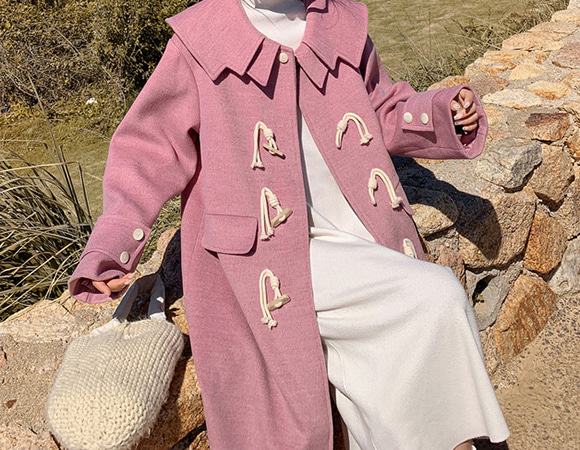 라사 핑크 코트